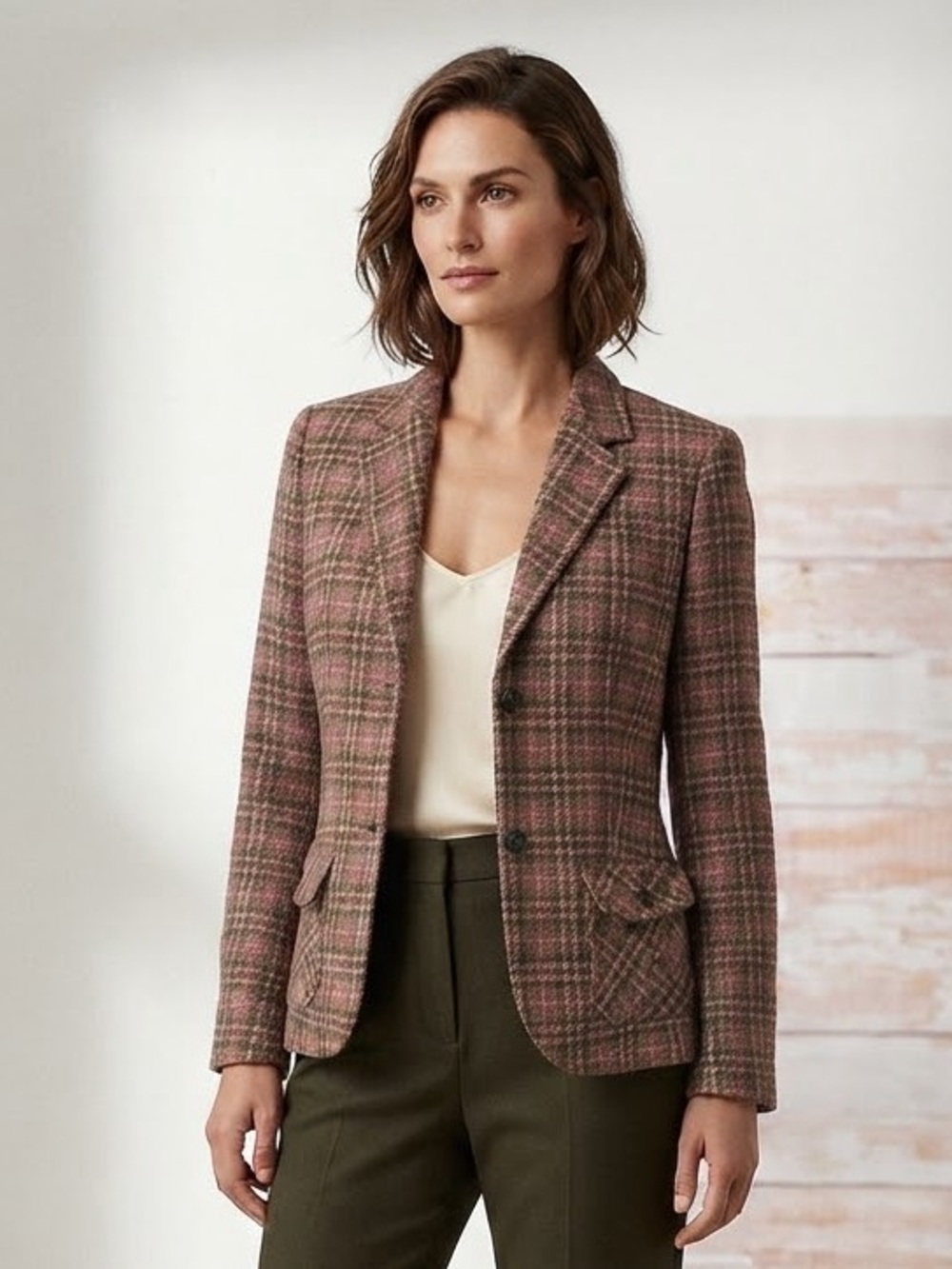 BROOKS Brothers 346 Plaid Wool Blazer